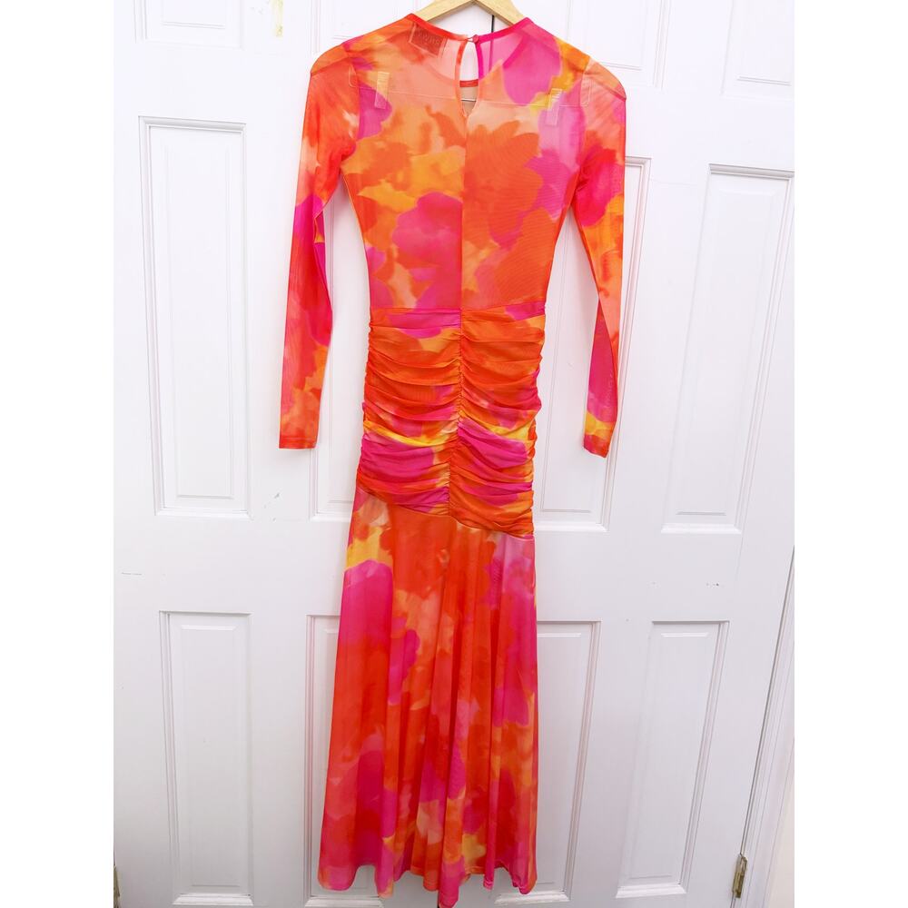 RUNAWAY THE LABEL Olivia Maxi Dress Orange Floral - Picture 14 of 14